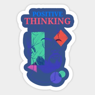 Positive thinking - artsy design Sticker